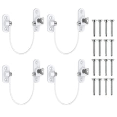 Window Restrictor Lock Justech 4PCs UPVC Window Lock Window Door Restrictor Child Baby Safety Security Lock with Screws and Keys for Home Public and Commercial Use-White