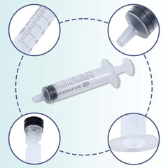 10Pcs 5ML Plastic Syringes, No Needle Syringe with Measurement Small Feeding Syringe Colostrum Syringes with Caps for Scientific Labs, Feeding Pets, Liquid Measuring or Refilling Multiple Uses Tools…