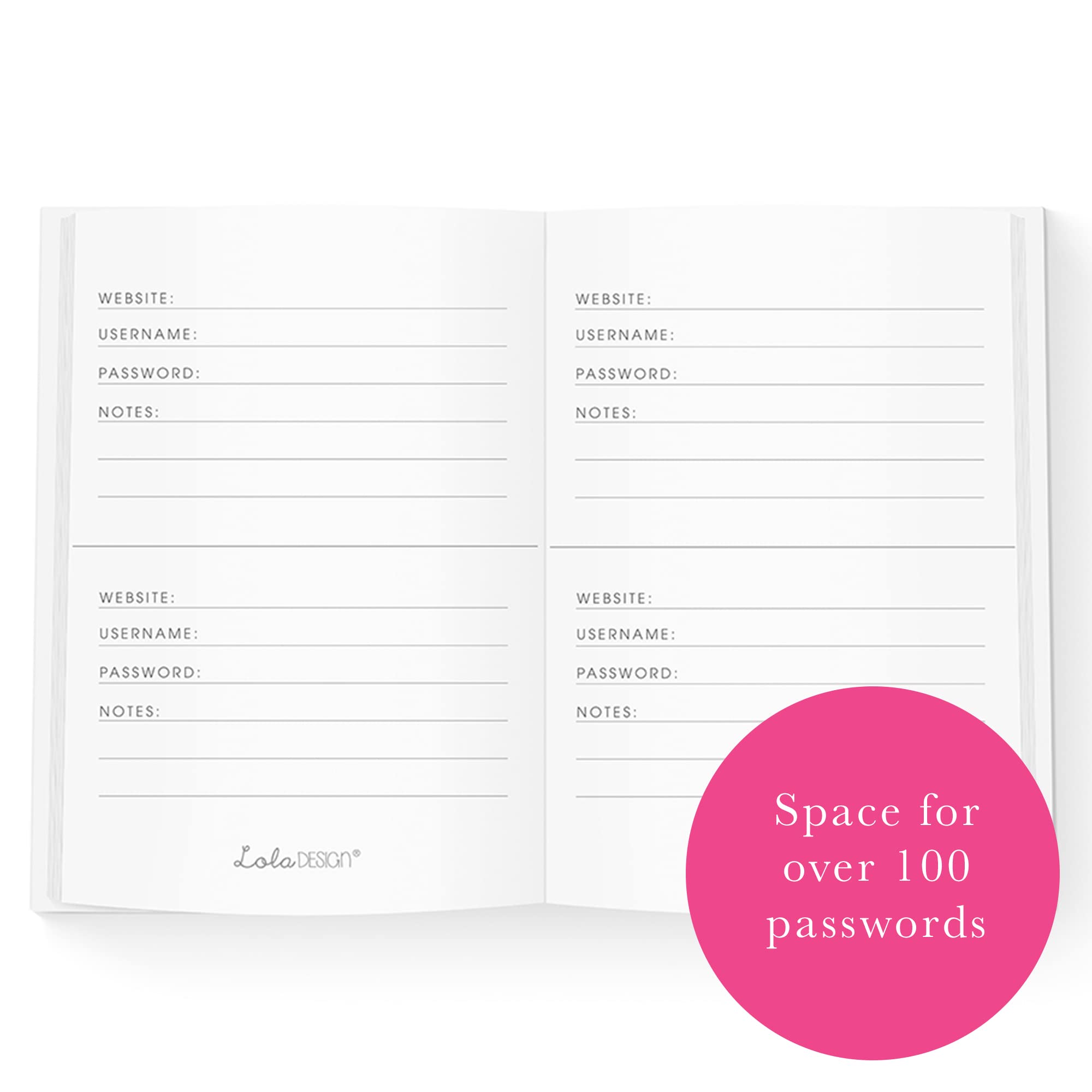 Lola Design - Hummingbird Password Book - Planners & Organisers - Cute Stationery - A6 Notebooks