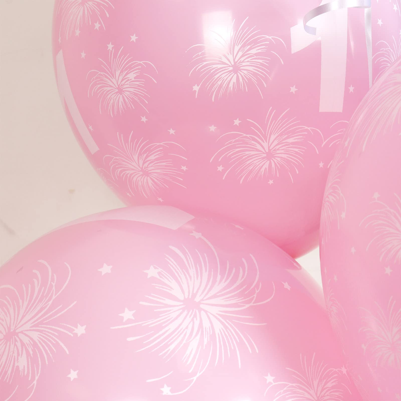 1st Birthday Balloons 12PCS, 12 inches Latex Assort Pastel Pink Baby Girl Numbers Birthday Balloon, Digit Balloons, Number 1 Age Balloons for 1 Year Old Birthday, 1st Anniversaries Party Decoration Supplies