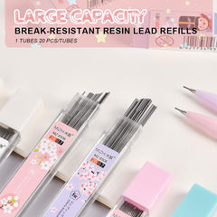 OFFCUP Mechanical Pencils Set, 6PCS Pastel Mechanical Pencil, Aesthetic Artist Pencil Colored Mechanical Pencils with 1 Box of Refill 0.7 mm Pencil for Drawing & Writing for School or Office Supplies