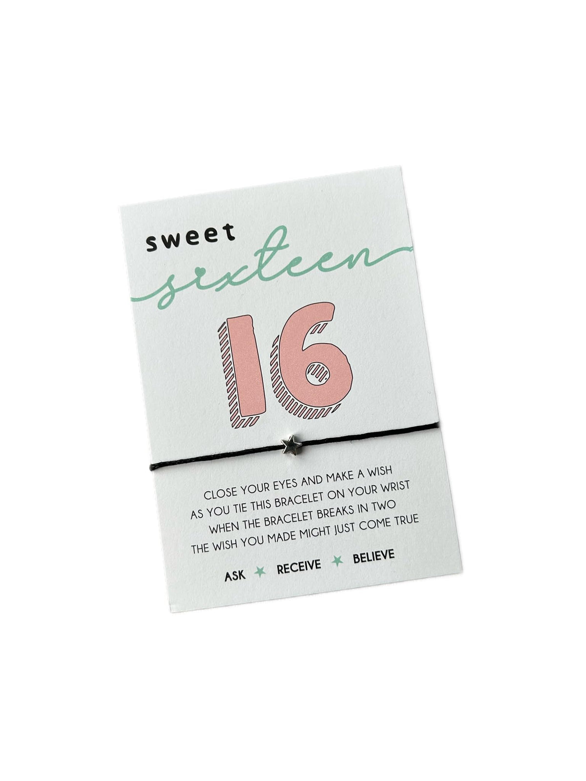 Sweet 16 gift   16th birthday wish bracelet   Gift for 16th birthday   16th birthday gift   Sweet sixteen