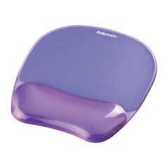 Fellowes Crystals Gel Mouse Mat with Wrist Support, Purple, 9 inches*7.5 inches