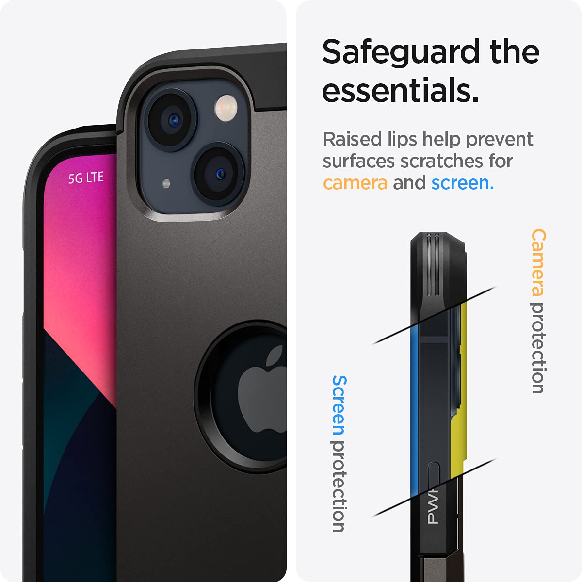 Spigen Tough Armor Case Compatible with iPhone 13 - Gunmetal