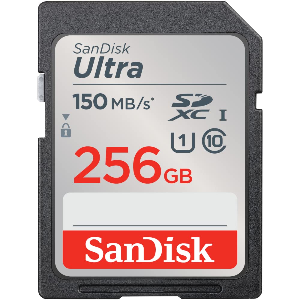 SanDisk 256GB Ultra SDXC card up to 150 MB/s with A1 App Performance UHS-I Class 10 U1