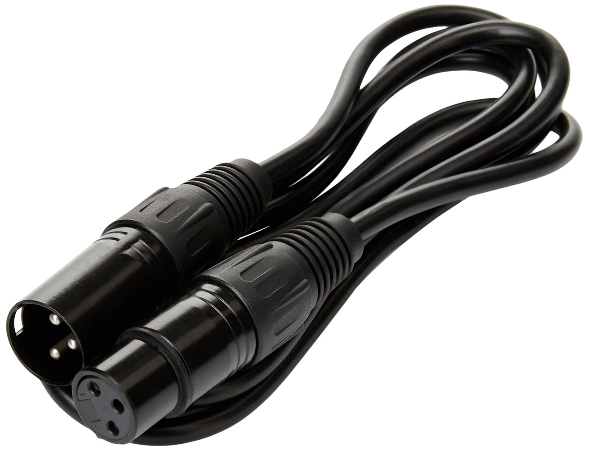 Pro Signal PSG3337-XLR-1.5M 3 Pin XLR Male to XLR Female Microphone Lead, 1.5m Black