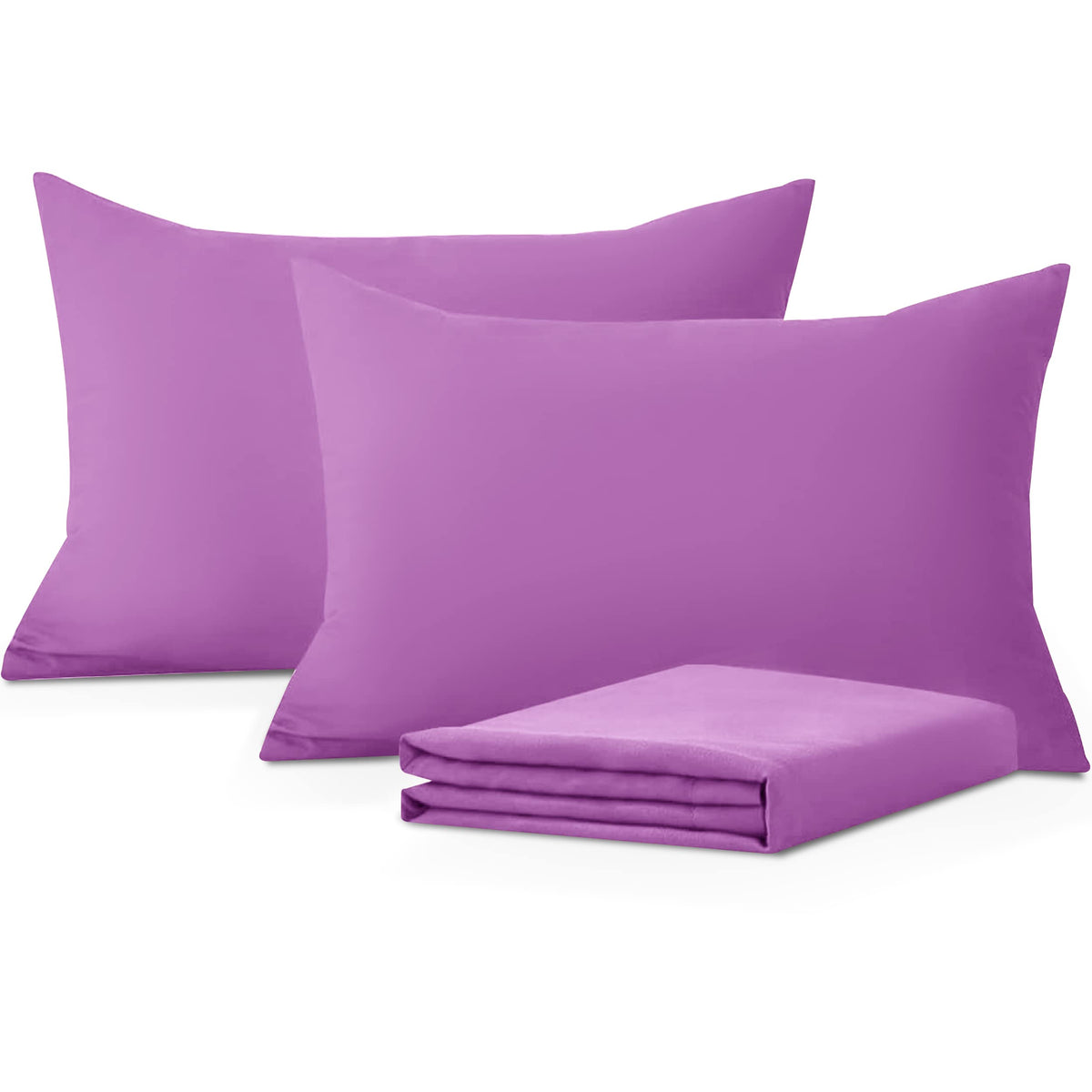 Moonlight Bedding Pillow Cases 2 Pack – Purple Pillowcases Envelope Closure Super Soft Brushed Microfiber Standard House Wife Pillow Covers, (50 X 75 CM)