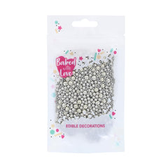 Silver Pearl Sprinkles By Baked With Love   75g   Silver Sugar Cake Sprinkles, Edible Cake Decorations, Sugar Balls For Cupcakes