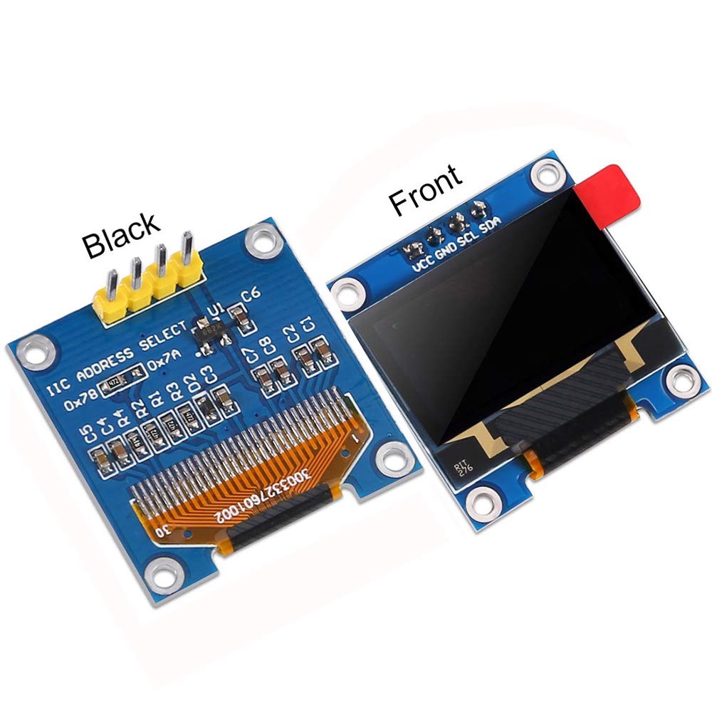 6PCS 0.96’’ OLED Display Module 12864 128x64 Pixel LCD White Light Board I2C Serial 0.96 inch IIC Chip 4 Pin Self-Luminous Display Board Compatible with Arduino Raspberry Pi