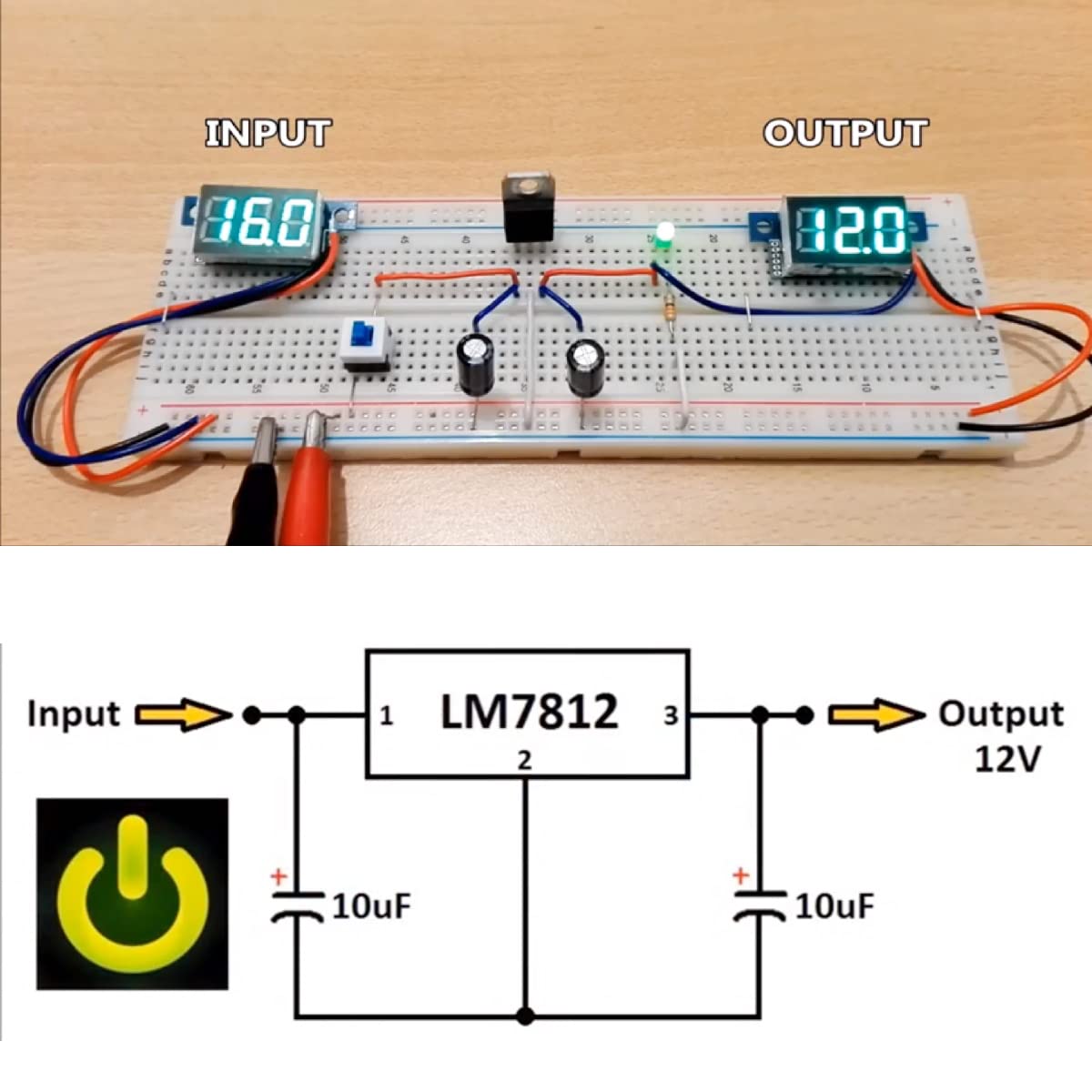 Youmile 20 pcs L7812CV L7812 Voltage Regulator Transistor Output 12V 1.5A IC Linear Positive Voltage Regulators TO-220 with Heatsink screw washer Rubber Silicone screwdriver