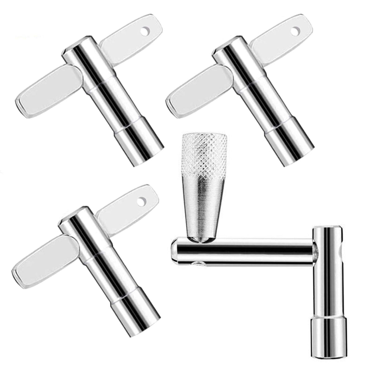 EASTROCK Drum Keys 4 Pack,with Continuous Motion Speed Key Universal Drum Tuning Key Wrench Z-type Drum Percussion Hardware Tool