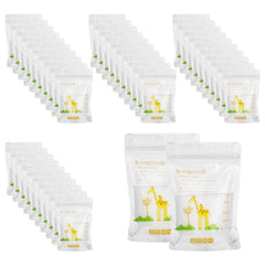 Partideal 120 Pcs Breast Milk Storage Bag,150ml Disposable Milk Storage Bags Breast Milk Storage with Scale Zipper Sealing Breast Milk Bags for Breastfeeding Fridge or Freezer Use