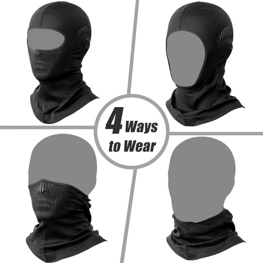 Mulor Balaclava Full Face Mask Helmet Liner for Motorbike Cycling Ski Mask for Men Women Breathable