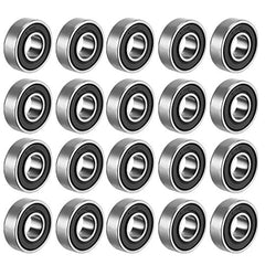 sourcing map 698-2RS Deep Groove Ball Bearing Double Sealed 1180098, 8mm x 19mm x 6mm Carbon Steel Bearings (Pack of 20)