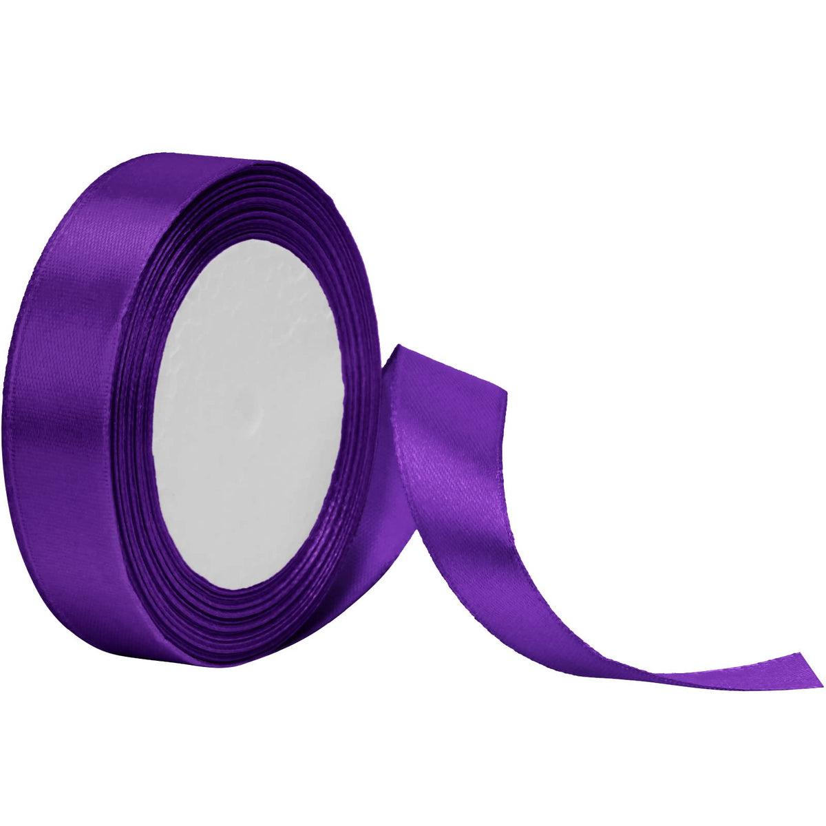 Purple Satin Ribbon 20mm Wide for Crafting Gift Wrapping Sewing, 22m Purple Ribbon Fabric Ribbon Polyester Ribbon Balloon Ribbon for Christmas Wedding Baby Shower Birthday Party Decorations