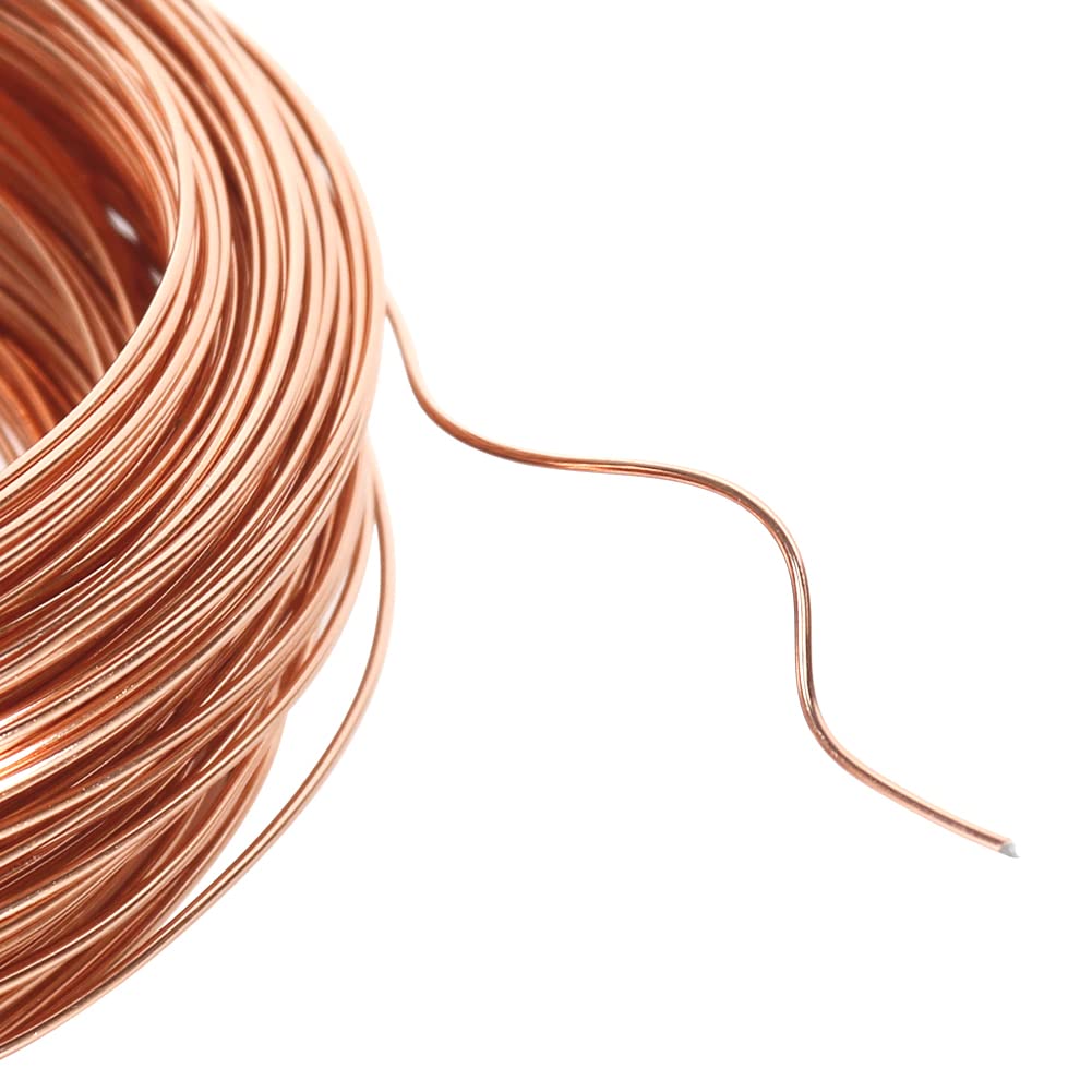 18 Gauge 1mm Aluminum Craft Wire, 165 Feet Bendable Metal Wire for Sculpting, Bike Model Skeleton Craft Floral Making, Jewelry Making, Wire Weaving and Wrapping (Copper)