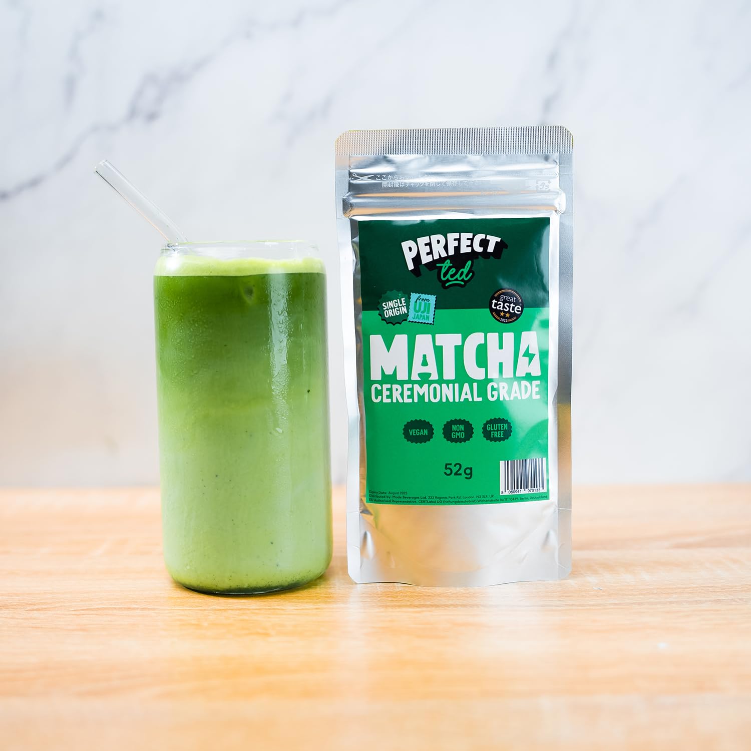 Perfect Ted 52g Matcha   Ceremonial Grade Matcha   Perfect For Matcha Lattes   Single Origin, Japan