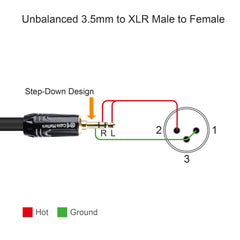 Cable Matters (1/8 Inch 3.5mm to XLR Cable 1.8 m Male to Male (XLR to 3.5mm Cable, XLR to 3.5mm Jack, XLR to 1/8 Cable, 1/8 to XLR Cable)