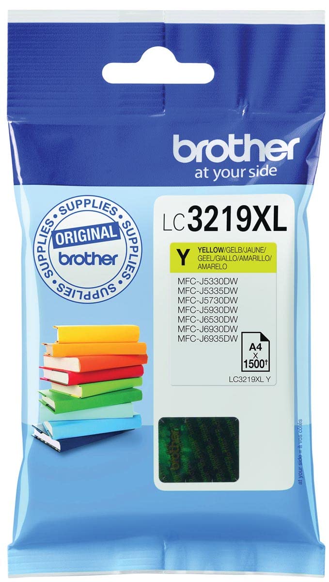 Brother LC-3219XLY Inkjet Cartridge, Yellow, Single Pack, High Yield, Includes 1 x Inkjet Cartridge, Brother Genuine Supplies