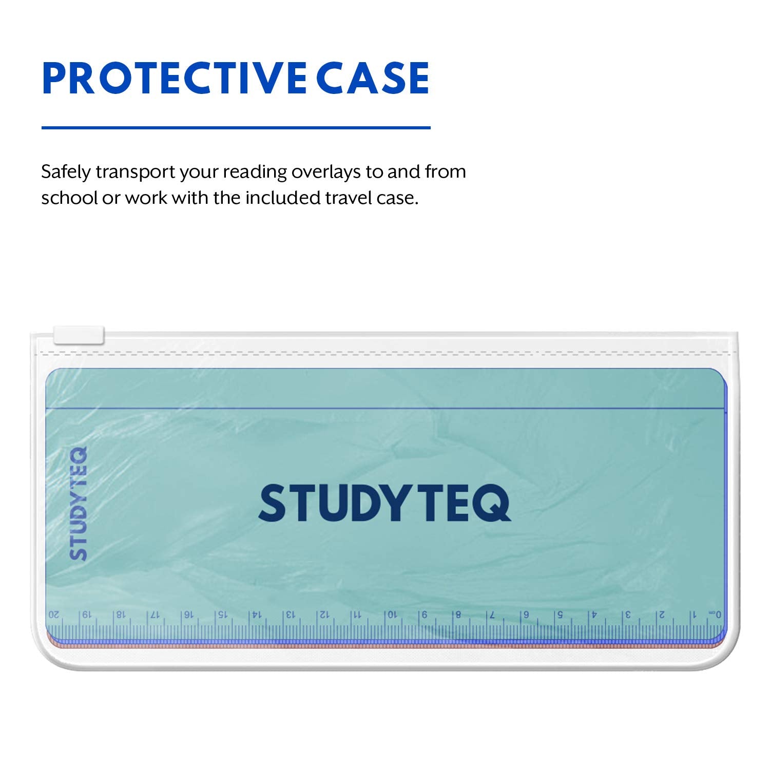 Studyteq 15 x Professional Dyslexia Coloured Reading Overlays And Rulers and Protective Case   Reading Tracking Rulers for Visual Stress, Dyslexia, Irlens Syndrome, and ADHD