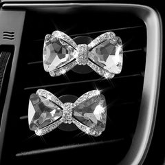 2 Pack Car Air Vent Clip Charms, Crystal Car Diffuser Vent Clip, Rhinestone Oil Diffuser Vent Clip, Car Fresheners for Women, Bling Car Accessories for Women – Stylish & Practical (Cross)