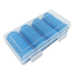 Smartdealspro Set of 100 25MM Opaque Plastic Learning Counters Mini Poker Chips Games Tokens with Storage Box (Sky Blue)