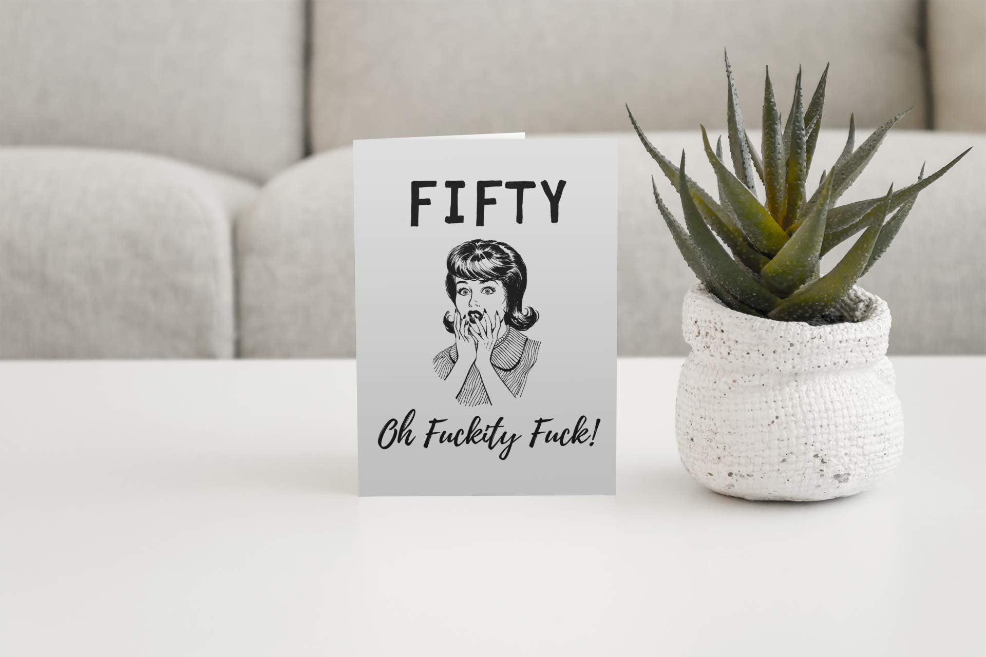 Funny 50th Birthday Card For Women, Wife, Mum, Men, Friend Turning 50, Fifty, Female Colleague