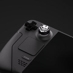 PlayVital Thumb Grip Caps for Steam Deck LCD, Silicone Thumbsticks Grips Joystick Caps for Steam Deck OLED - Fire Demons