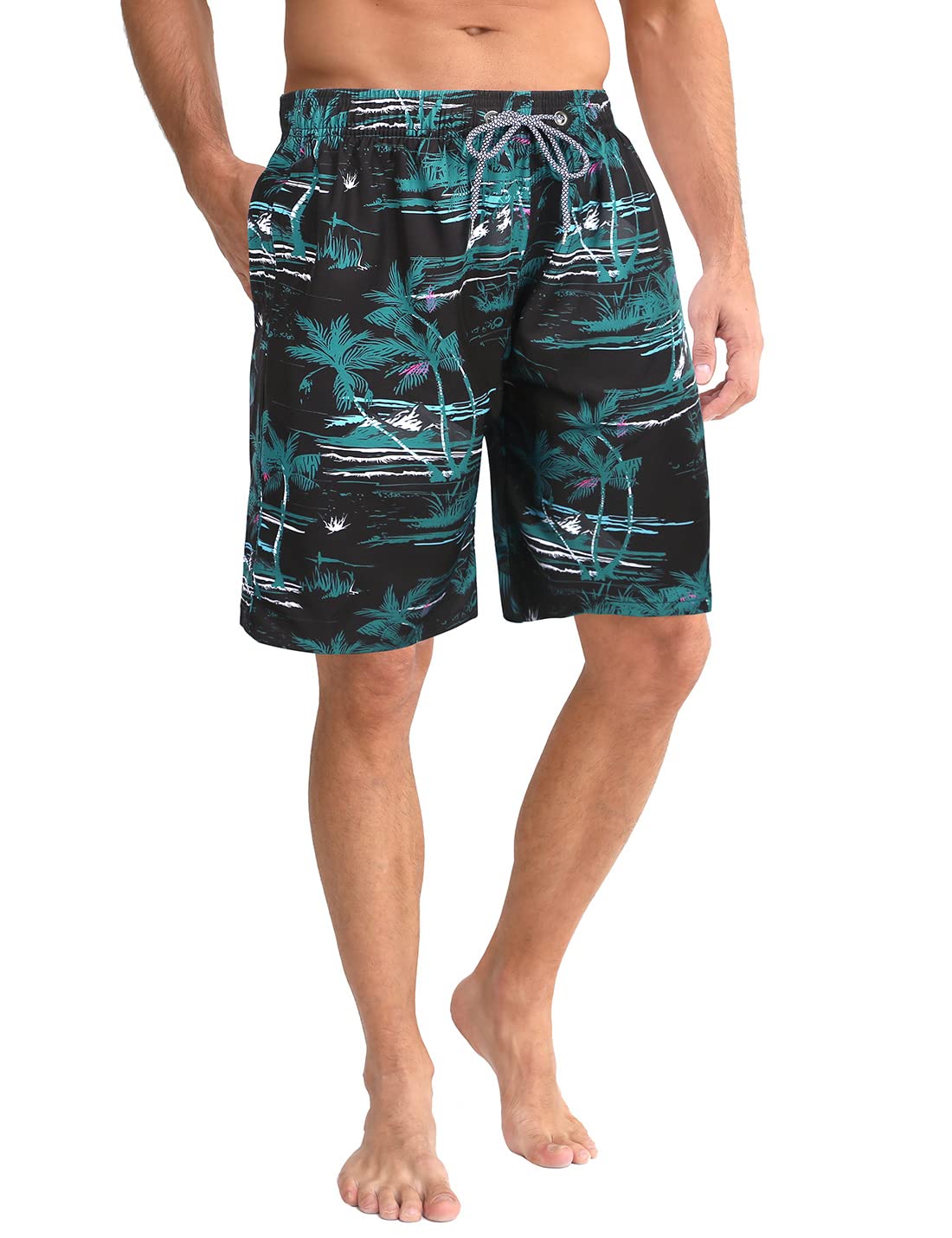 iCKER Mens Swim Shorts Swimming Trunks 3D Print Beach Shorts Boardshorts for Summer