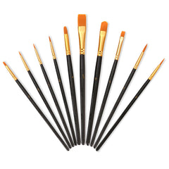 ILantule Paint Brushes Set,10 PCS Professional Painting Brushes,Artists Paint Brushes,Brushes for Acrylic Painting,for Artists, Adults & Kids