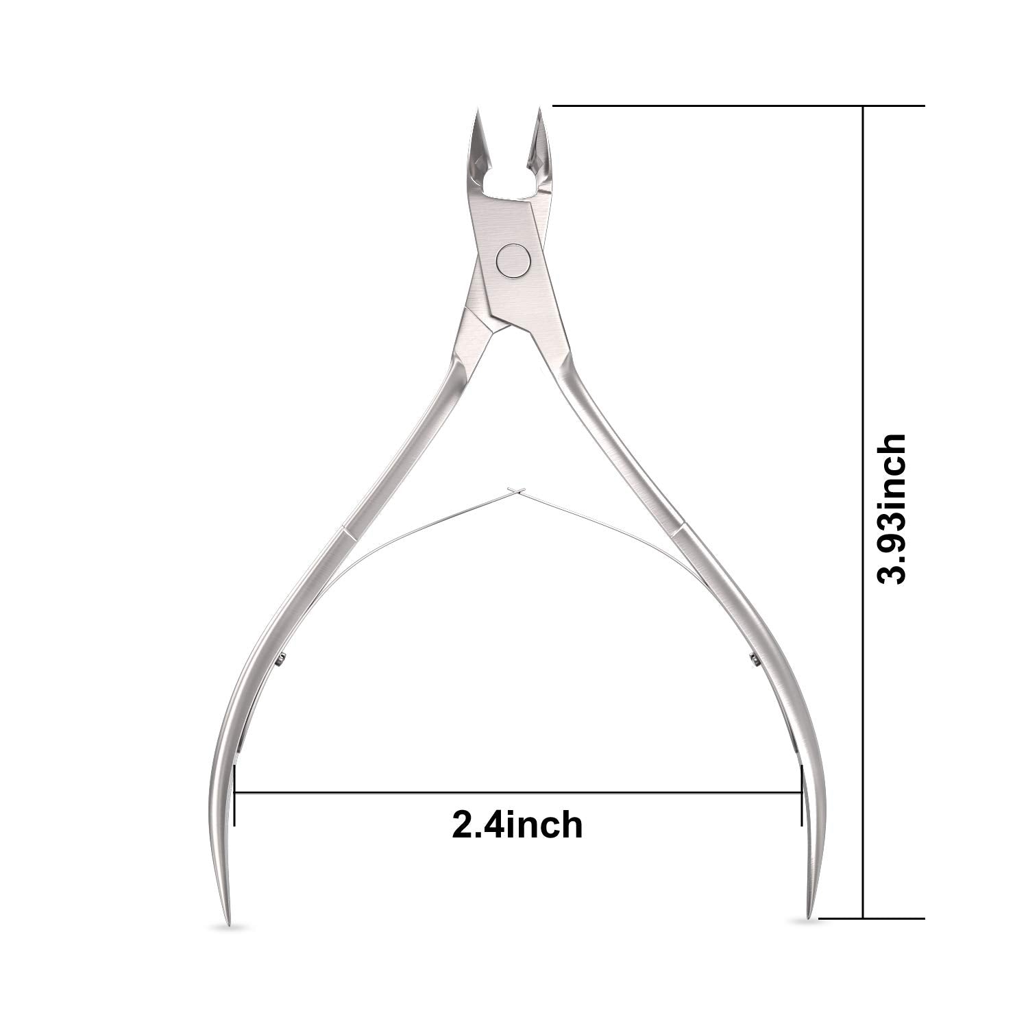 Jestilo Professional Cuticle Nippers Scissors Cutters, Removers Stainless Steel Best Nail Care Tool for Manicure and Pedicure (Silver)