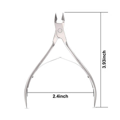 Jestilo Professional Cuticle Nippers Scissors Cutters, Removers Stainless Steel Best Nail Care Tool for Manicure and Pedicure (Silver)