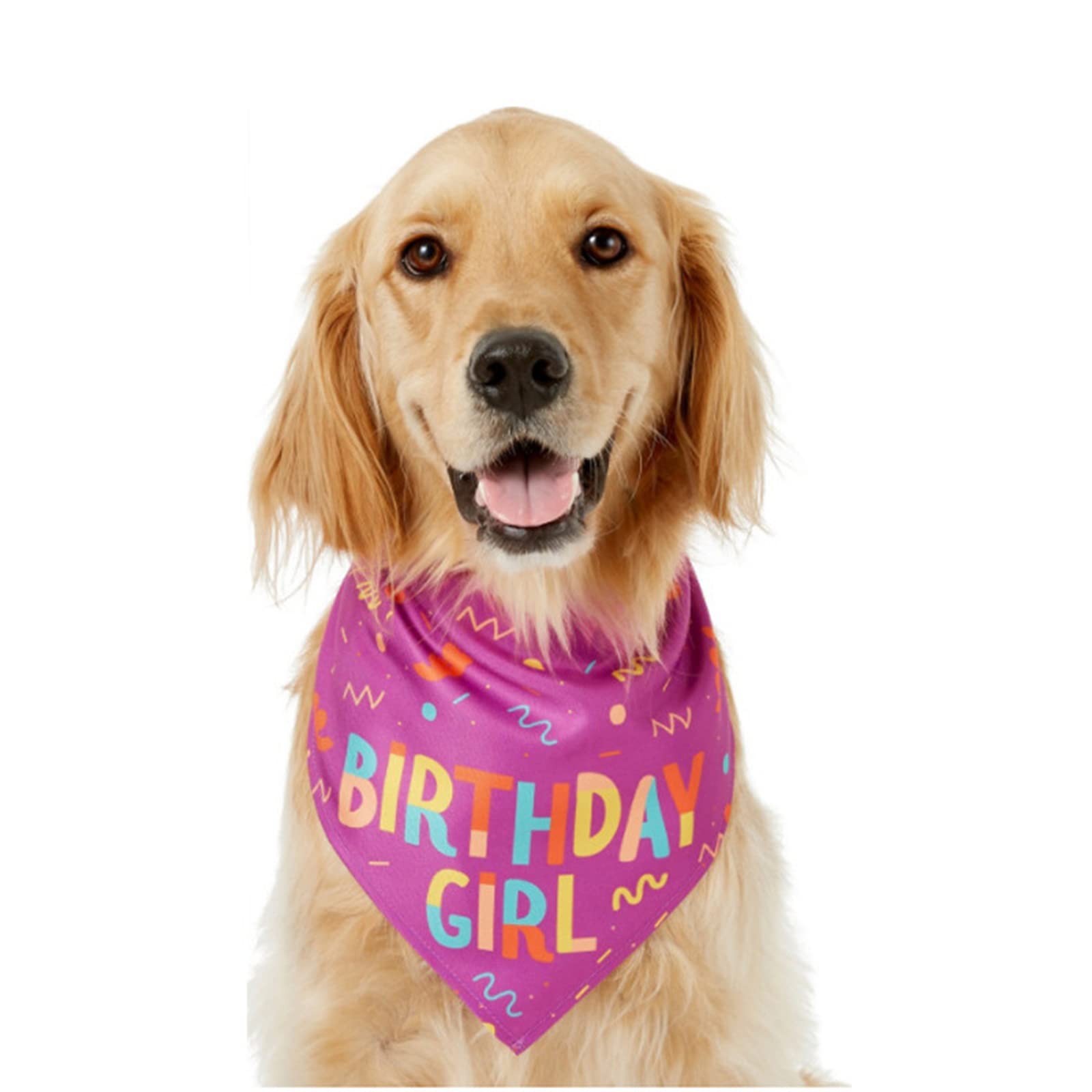 Dog Birthday Bandana,Birthday Dog Bandana Boy Triangle Scarf Triangle Dog Scarfs Bandanas for Small Medium Dogs Pets Birthday Party Supplies (Pink)