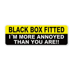 Black Box Fitted Magnetic Sticker 30 × 10 cm Reflective Black Box Car Sticker Security Warning New Driver Car Bumper Speed Monitored Sign Removable Waterproof 4 PCS