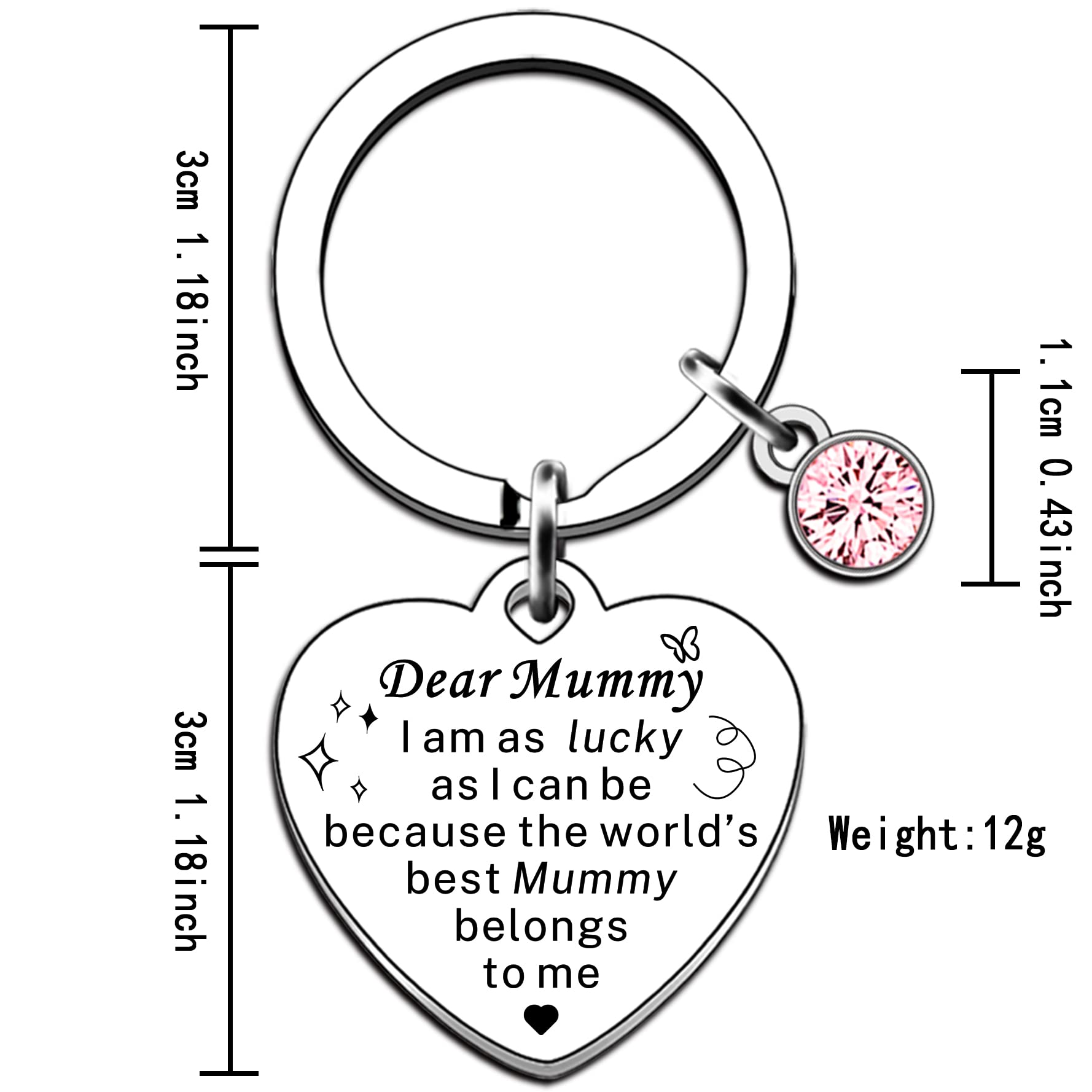 JMIMO Mummy Gifts Mummy Keyring from Son Daughter Mothers Day Gifts Mummy Birthday Gifts Best Mummy Gifts Christmas Keyring Present for Mummy Mum Mother Mama