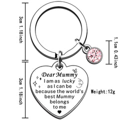 JMIMO Mummy Gifts Mummy Keyring from Son Daughter Mothers Day Gifts Mummy Birthday Gifts Best Mummy Gifts Christmas Keyring Present for Mummy Mum Mother Mama