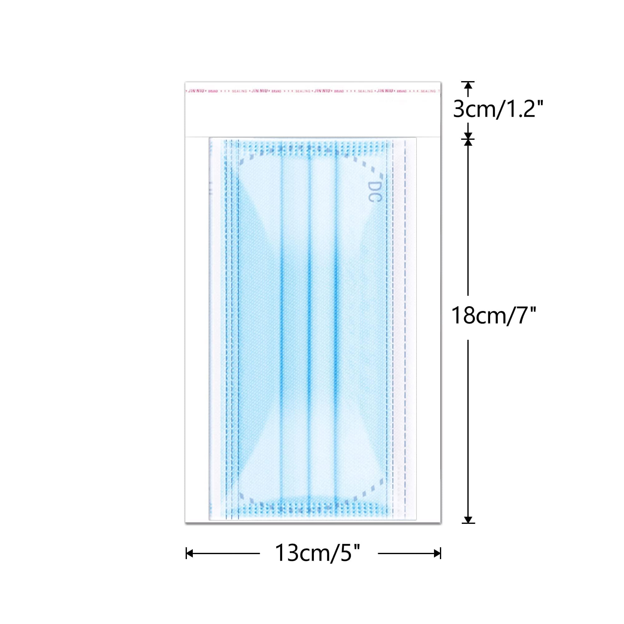 Self Adhesive Cellophane Bags 300pcs 5 inchesx7 inches Transparent Cello Bags Clear Self Sealing OPP Poly Bags 50µm for Cookies Candies Seed Beads Soap Chocolates (8 Sizes for Choosing)