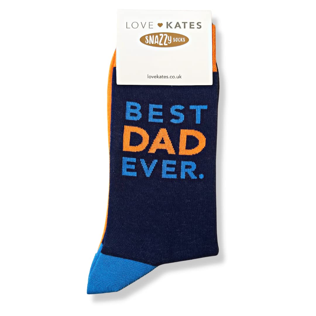 Love Kates Snazzy Socks Best Dad Ever Mens Socks Size 8-11 Gift Range Him LKSOCK002