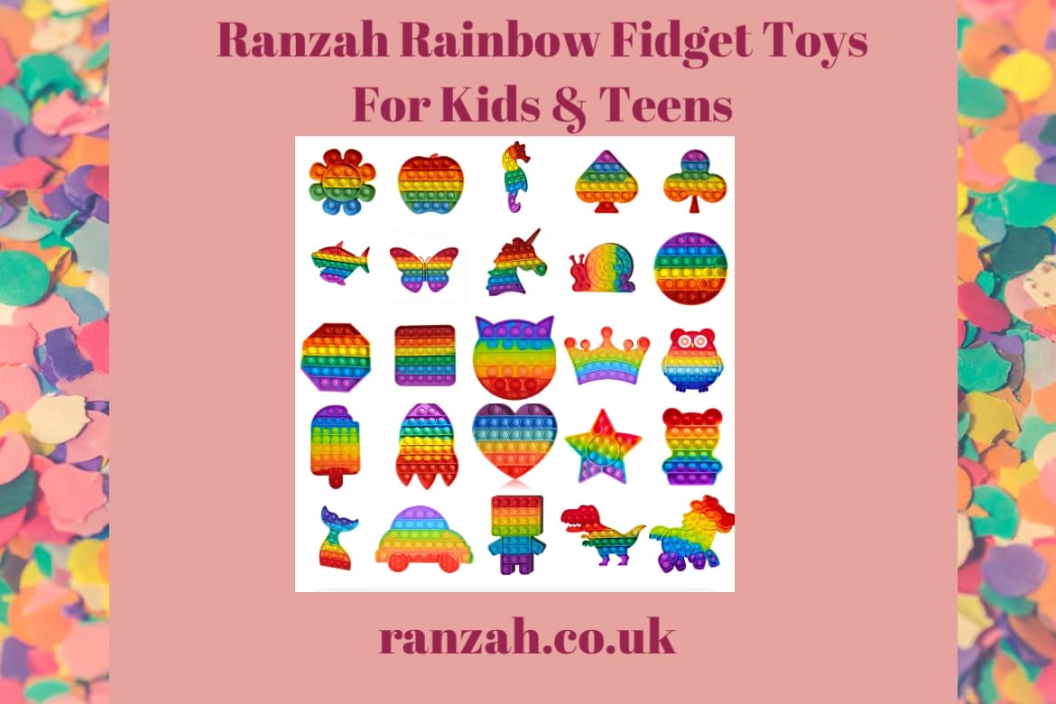 Ranzah Rocket Fidget Toy  Push Pop Bubble Sensory Poppet Toys For Kids And Adults  Rainbow Popper Pop Up Toys For Fun Autism Special Needs Silicone Stress Reliever Fidget Toys (Rocket)