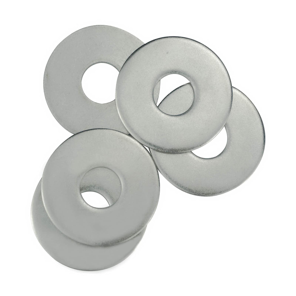 M16 Washers, M16 x 50mm Penny Washers, A2 304 Stainless Steel Washers, Flat Repair Washer, Large Metal Washers, Plain Round Chrome Washers for Screws & Bolts(Pack of 5)