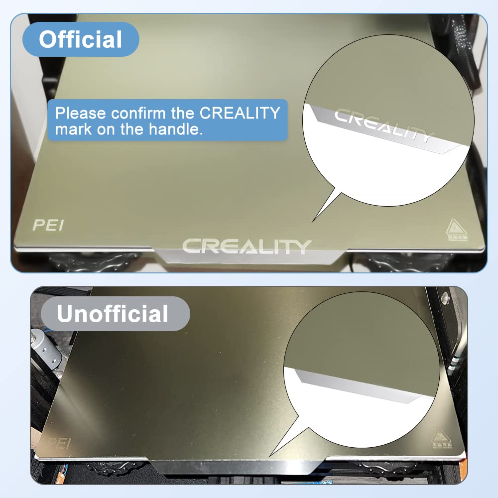 Creality Official Ender 3 Max Neo Bed Upgrade, PEI Sheet 310 x 320mm Removable Magnetic Flexible Texture Surface Heated Bed Plate Build for CR-10S PRO/CR-10 V2/ CR-10 V3/ CR-X/CR-X Pro/Ender-3 Max