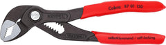 Knipex Cobra® High-Tech Water Pump Pliers grey atramentized, with non-slip plastic coating 150 mm (self-service card/blister) 87 01 150 SB