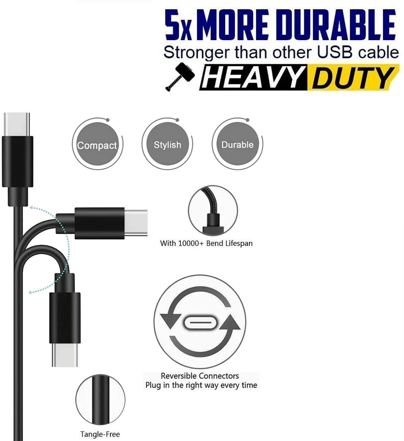 Tobysome Fast Power Charging Charger Cable Cord Compatible with Sony SRS-XB33 SRS-XB23 SRS-XB43 Portable Bluetooth Wireless Speaker