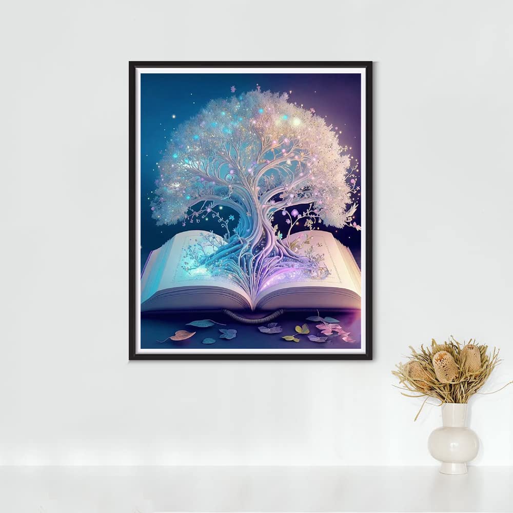 DIY 5D Diamond Painting Kits for Adults, White Tree of Life diamond painting art kits for Home Wall Decor Gifts，30x40cm