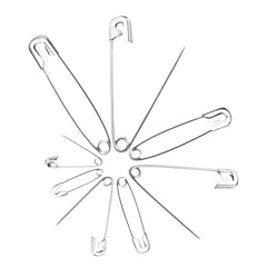 SPINBUZZ Safety Pins 4 Sizes Pack of 105 Nickle Plated Rust Resistant Steel Heavy Duty Quality Pins For Clothing, Arts & Crafts, Sewing and Pinning