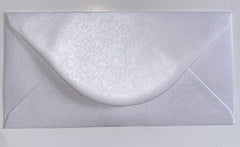 DL (110mm x 220mm) Coloured Envelopes for Greetings Cards Party Invitations & Craft - Pack of 12 (Pearl White)