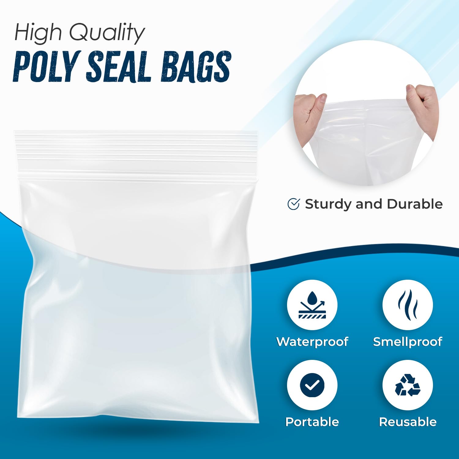 100 Grip Seal Bags *CHOOSE YOUR SIZE*  Strong Resealable Zip Lock Bags   Reusable Clear Plastic Bags   Resealable Freezer Bags   Resealable Bags for Food Storage Jewellery Medicine (4 x 5.5 inch)