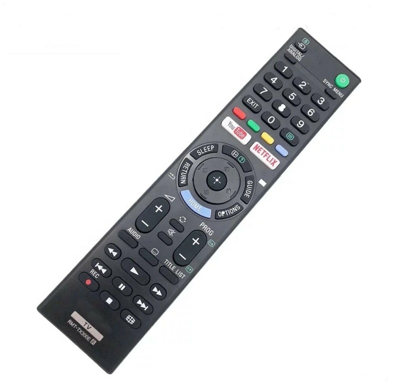 Replacement Sony RMT-TX300E Remote Control That Fit for Sony Bravia T V 3D Smart LED LCD with Netflix and You Tube buttons and RMT-TX300E RMT-TX200E RMT-TX100D RMT-TX102D RMT-TX101J- No Setup Required