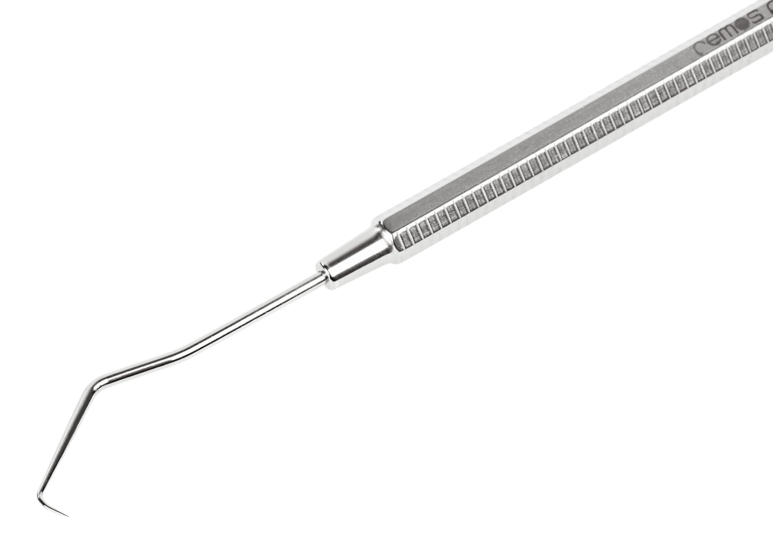 REMOS Probe Made of Stainless Steel with Spring Steel tip 15 cm Slanted-Curved