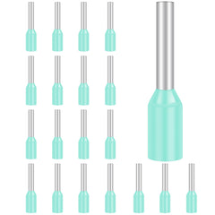 100Pcs Ferrules 0.25mm², Hanibos Insulated Bootlace Ferrule Wire Terminal Ferrules Crimp Connector Cyan Cord Pin End Terminals Crimp Ferrules Wire Connector E0306